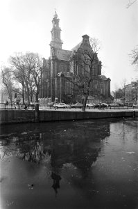 Met Pinksteren wordt het 350-jarig bestaan van Westerkerk in Amsterdam gevierd, exterieur Westerkerk, Bestanddeelnr 931-3374