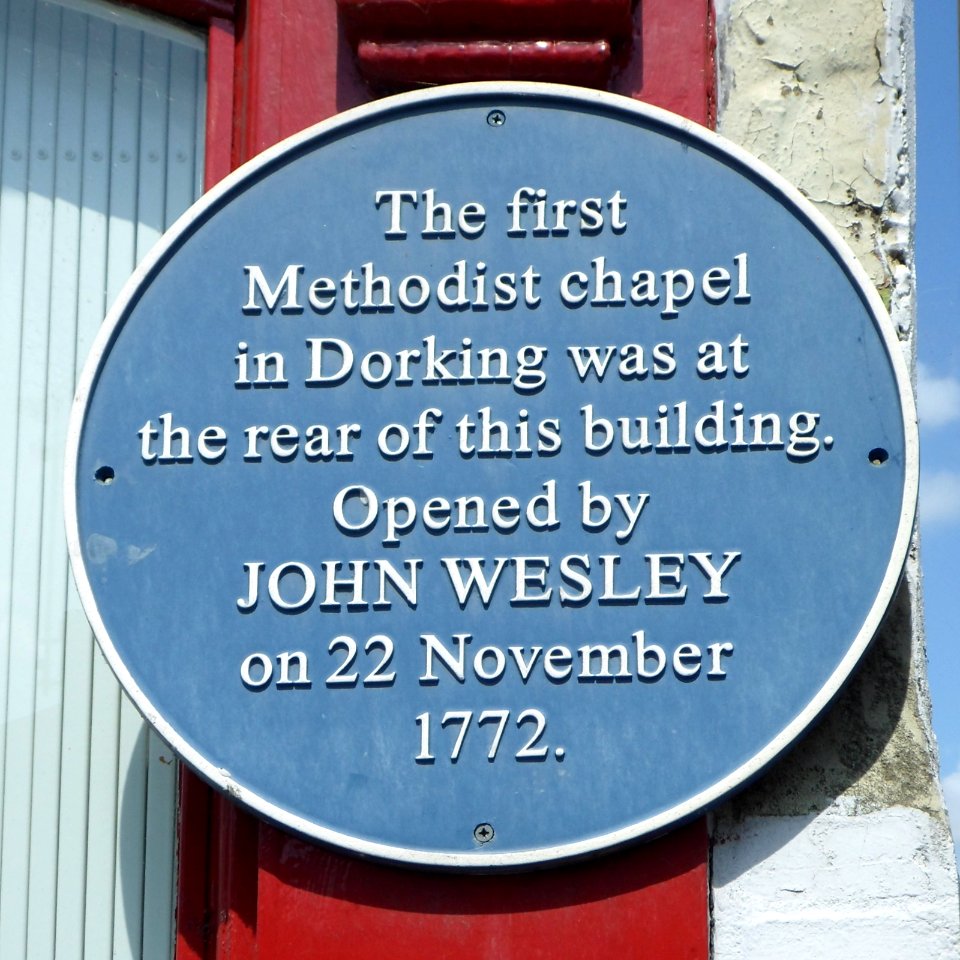 Methodist Chapel Plaque at West Street, Dorking (July 2013)