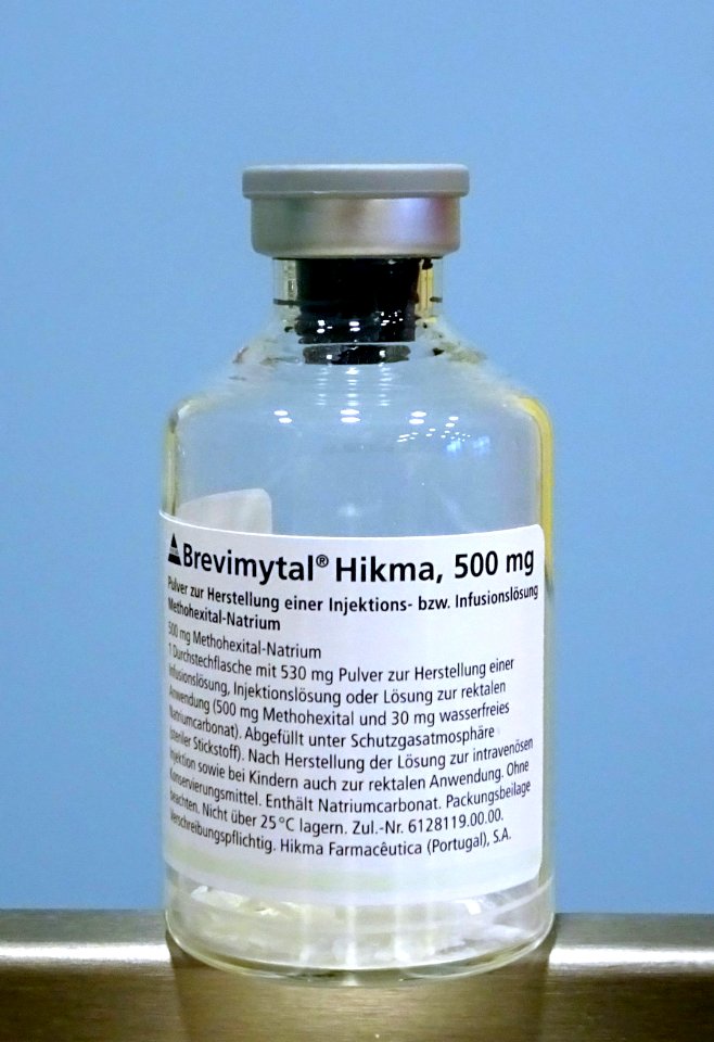 Methohexital Brevimytal Bottle