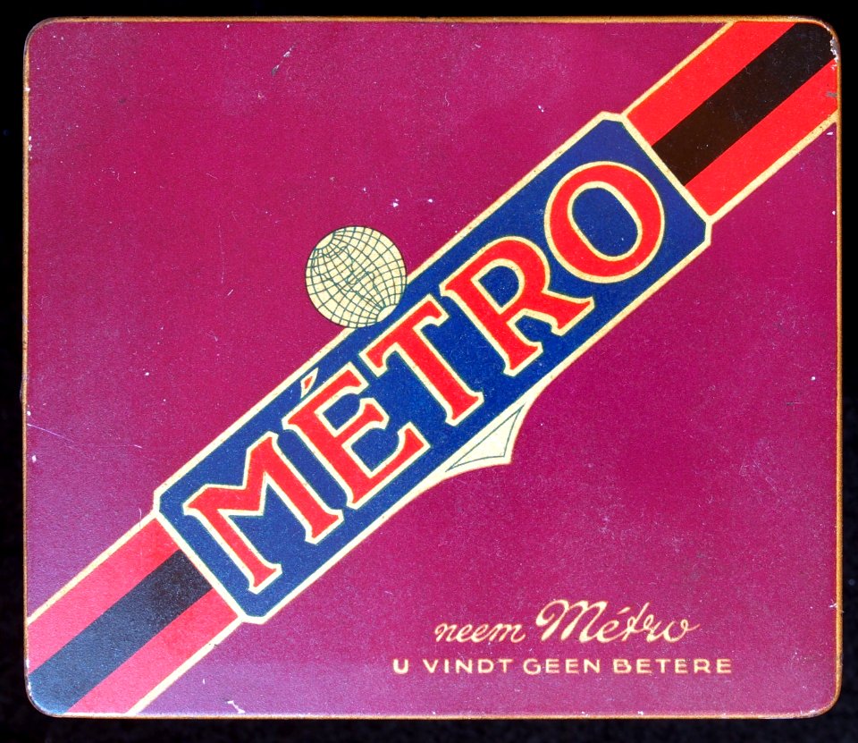 Metro sigarenblikje paars