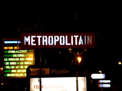 Metro entrance Pigalle photo