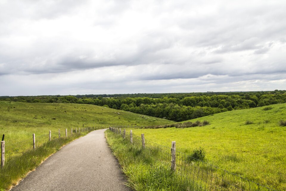 Road hill sky photo