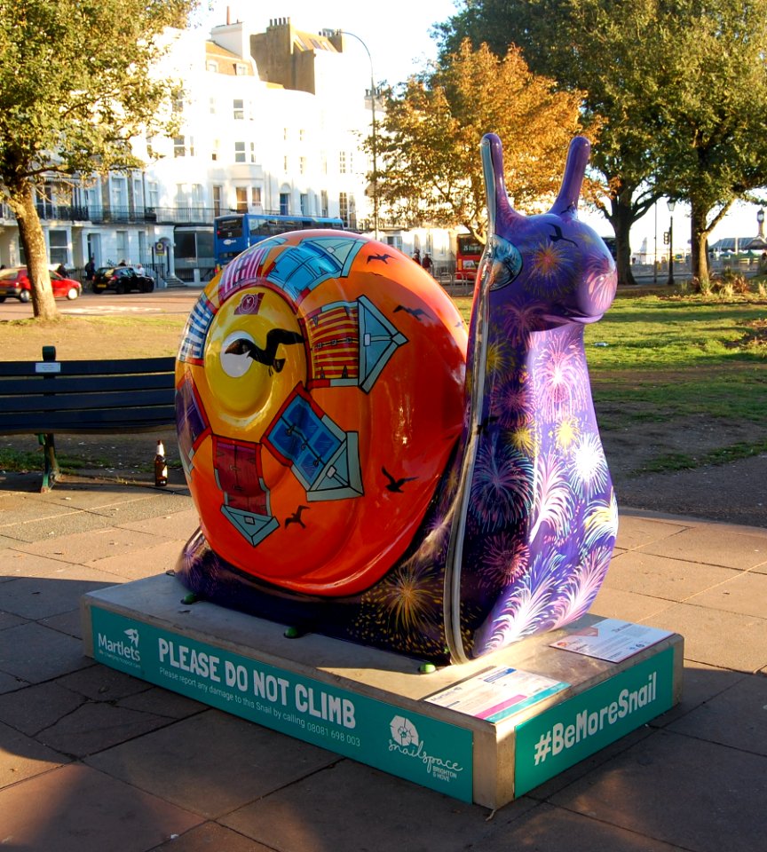 Martlets Hospice Snail 'Bellissimo' at Old Steine, Brighton (September 2018)