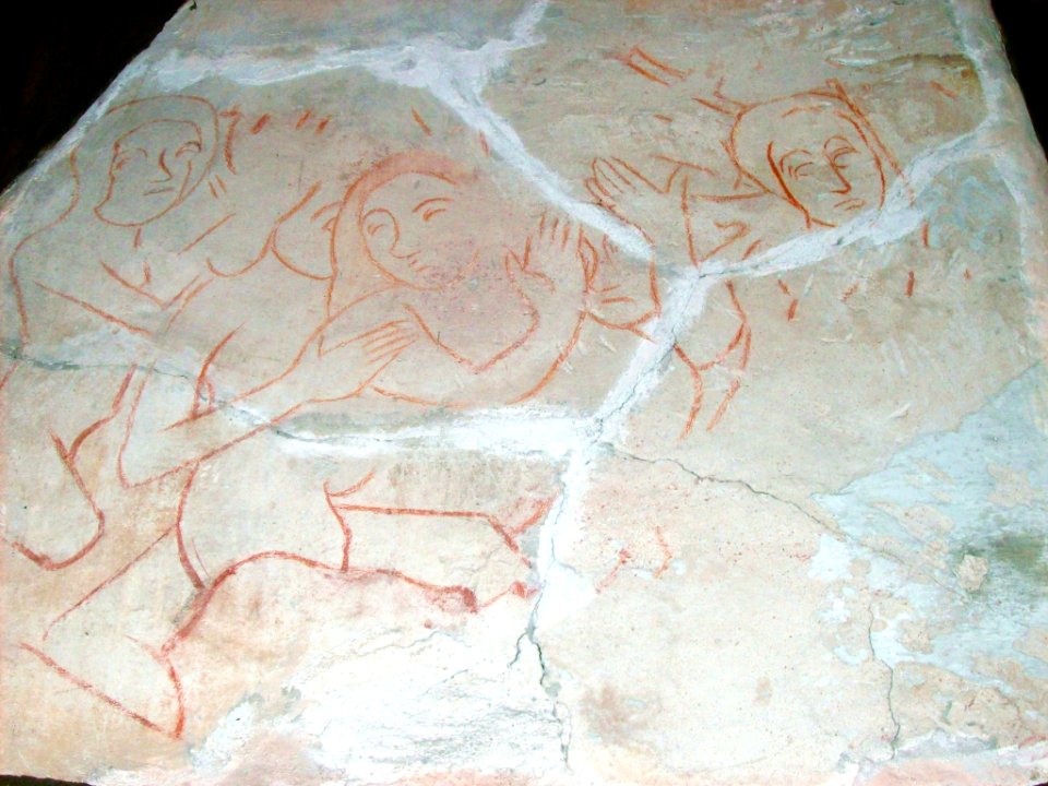 Marton church, mural, detail 3