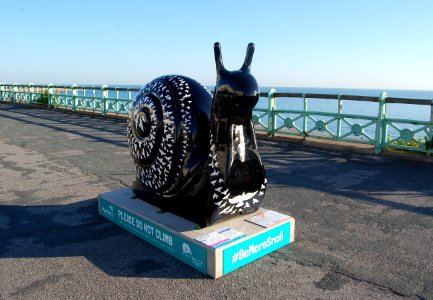 Martlets Hospice Snail 'Things Are Looking Up' at Marine Parade, Brighton (September 2018)