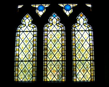 Marton church, window with floral motifs