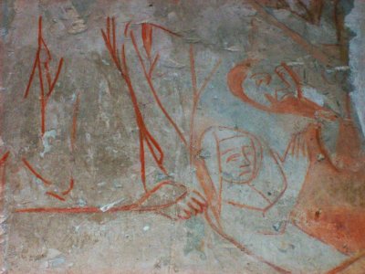 Marton church, mural- detail 1