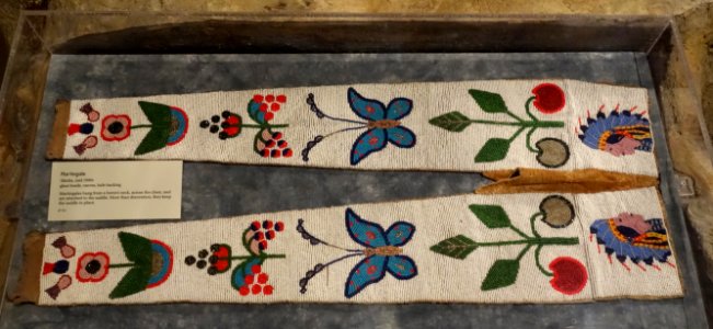 Martingale, Siksika, mid 1900s, glass beads, canvas, hide backing - Glenbow Museum - DSC00987