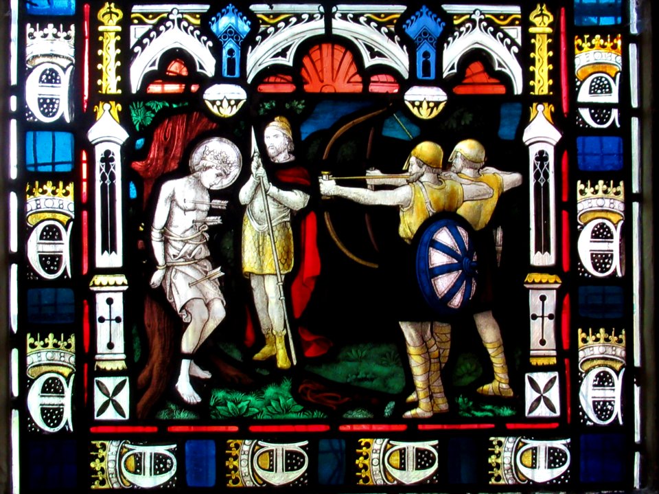 Martyrdom of St Edmund, Greensted 01