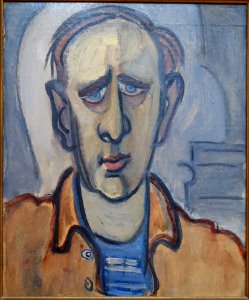 Marsden Hartley by Helen Stein, before 1964, oil on cardboard - Cape Ann Museum - Gloucester, MA - DSC01332