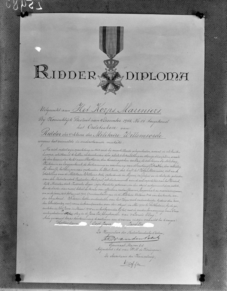 Marvo Ridderdiploma, Bestanddeelnr 902-5980