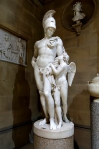 Mars and Cupid by John Gibson, 1825, marble - Sculpture Gallery, Chatsworth House - Derbyshire, England - DSC03472