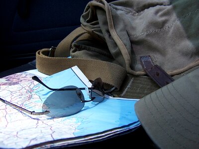 Sun glasses traveller travelling