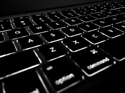 Electronics illuminated keys photo