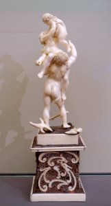 Mars, Venus, and Cupid (probably), Furienmeister, c. 1620, ivory, wood - Bode-Museum - DSC03435