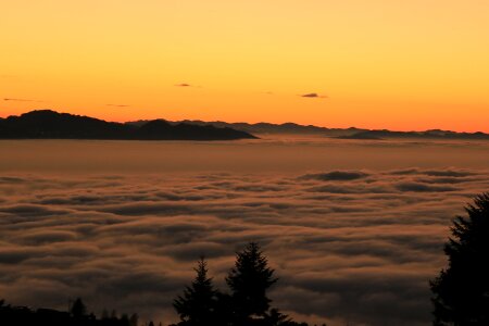 Fog cotton sunset farbenspiel