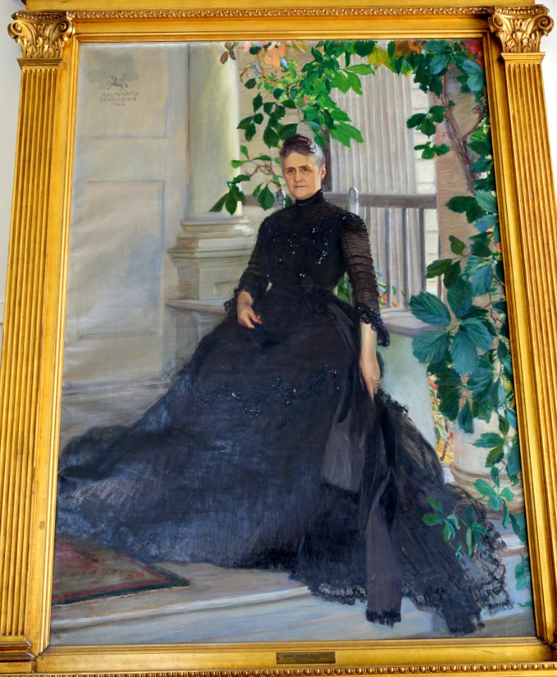 Mary Adeline Isham Prentice by Frederick William MacMonnies, Bennington, Vermont, 1902, oil on canvas - Bennington Museum - Bennington, VT - DSC08540