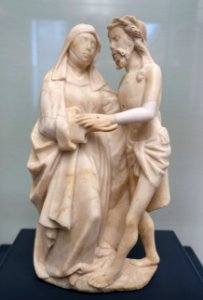 Mary and Christ as the Man of Sorrows, Middle Rhine region, c. 1450, alabaster - Germanisches Nationalmuseum - Nuremberg, Germany - DSC02874