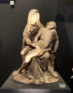 Mary cradling the dead body of Christ