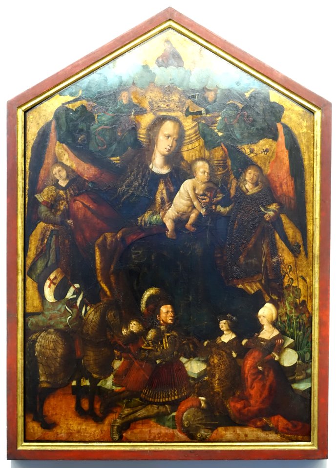 Mary as Queen of Heaven, from the chapel of Castle Prosels in Tyrol, by the Master of the Habsburgs, 1507-1508, painting on fir - Germanisches Nationalmuseum - Nuremberg, Germany - DSC03556
