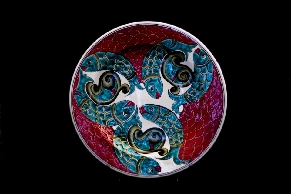 Plate ceramic turkey