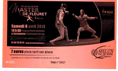 Master fleuret ticket