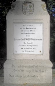 Mastbruch-Denkmal Graf Wolff-Metternich (Inschrift)