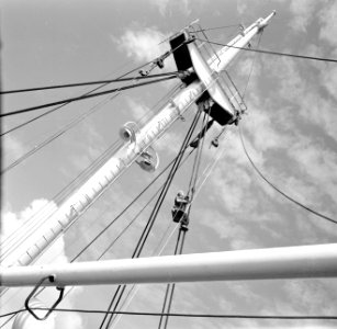 Mast van de ms Nestor op weg naar Suriname, Bestanddeelnr 252-2125