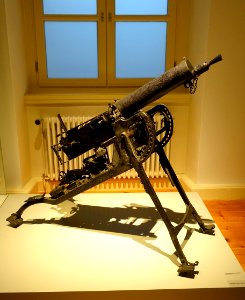 Maschinengewehr 08 (MG 08) on sled mount - Braunschweigisches Landesmuseum - DSC04729