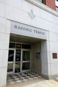 Masonic Temple entrance - Nashua, New Hampshire - DSC07082 photo