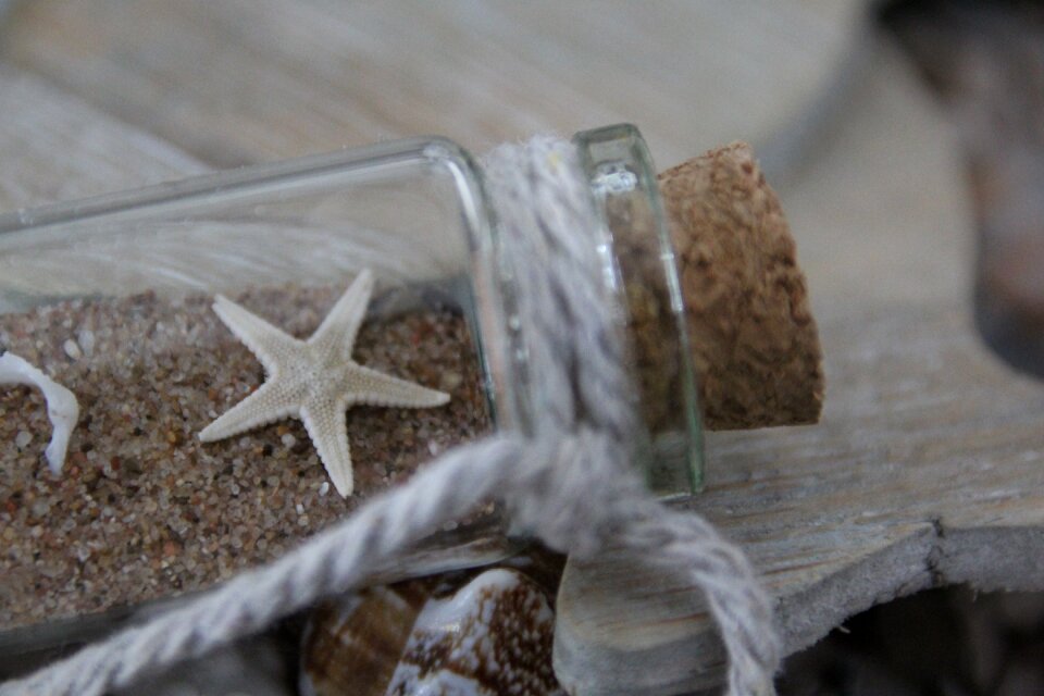 Starfish bottle sand