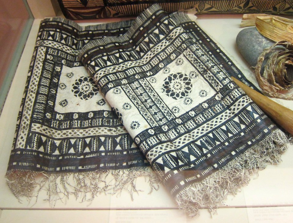 Masi (bark cloth), Fiji, Island of Oneata Lau, 20th century, Honolulu Academy of Arts