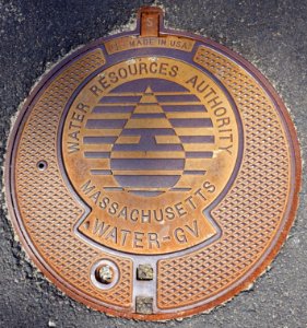 Massachusetts Water Resources Authority Water - GV, ej - Made in USA - Arlington, MA - DSC00357