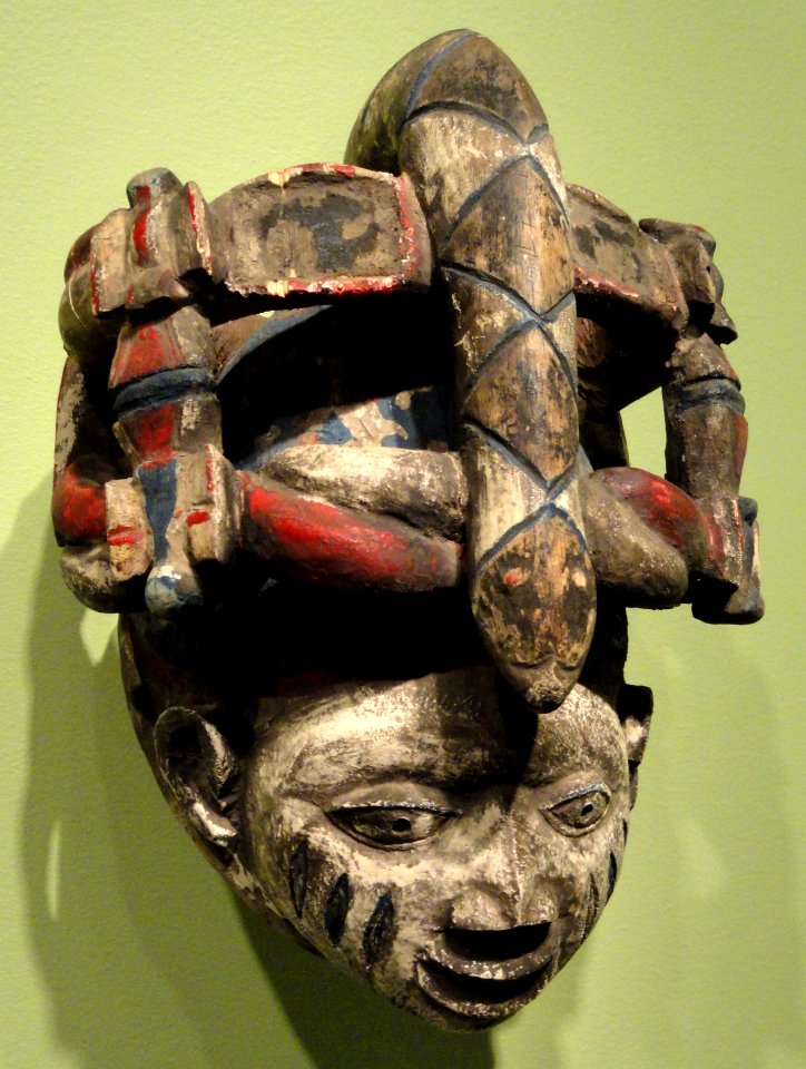 Mask, Yoruba peoples, Benin (Dahomey), collected 1966, wood - Hood Museum of Art - DSC09176