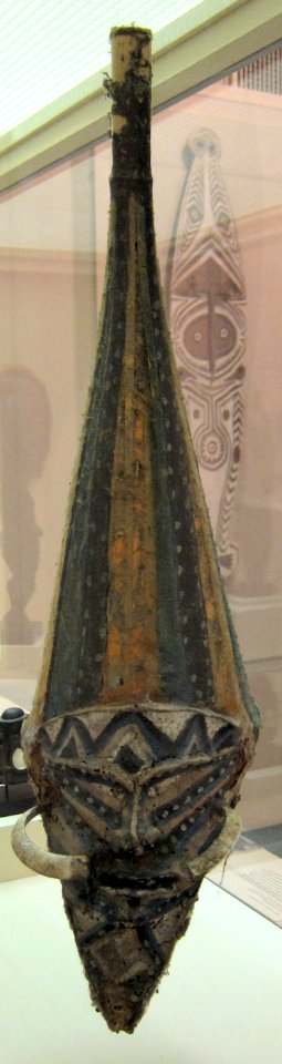Mask, Vanuatu, Malakula Island, tree fern, vegetable paste, cane, cobwebs, boars tusks and pigment