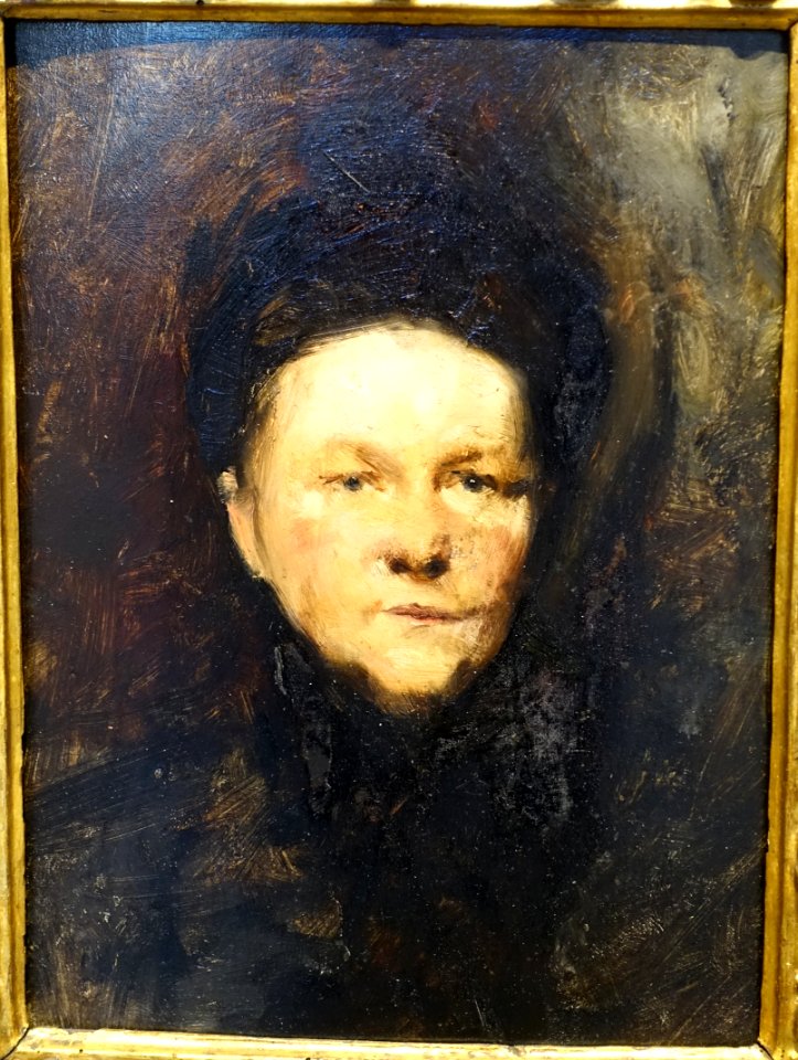 Mary Newbold (Singer) Sargent, the artist's mother, by John Singer Sargent, c. 1883, oil on board - Cape Ann Museum - Gloucester, MA - DSC01275