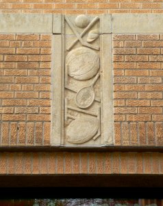 Marysville, Kansas high school relief over door 1