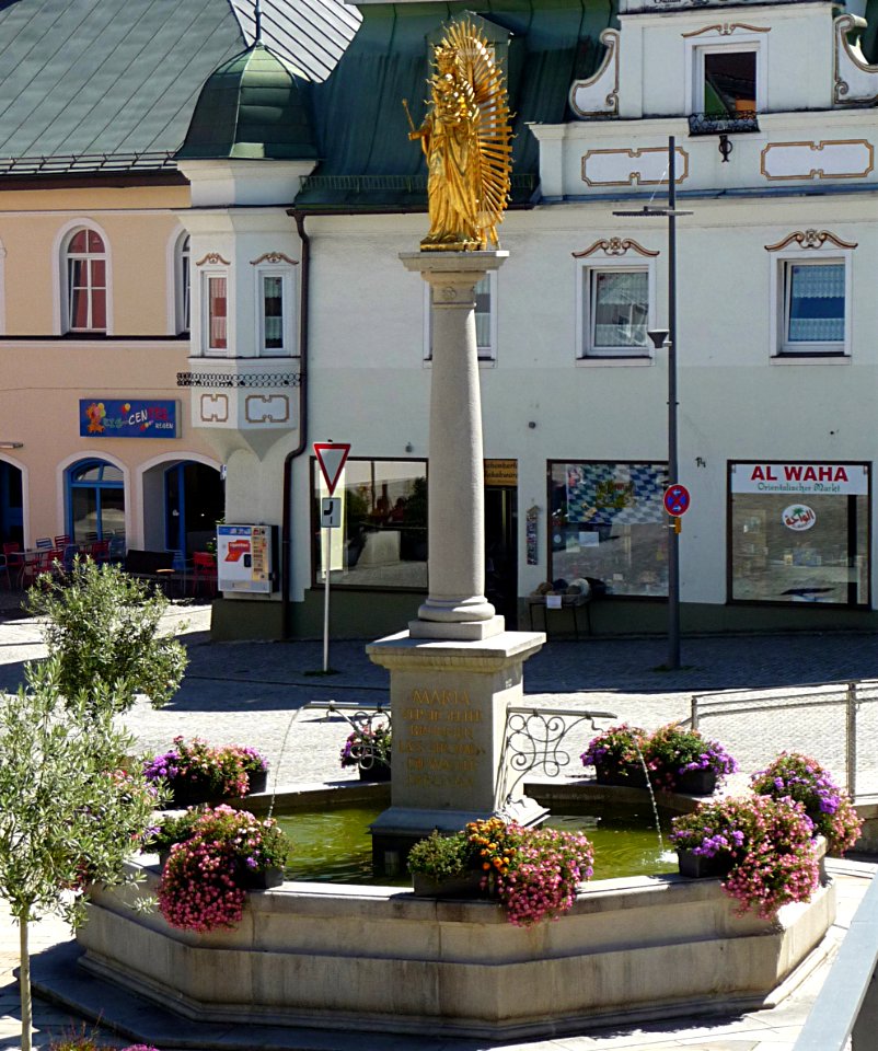 Mariensäule Regen