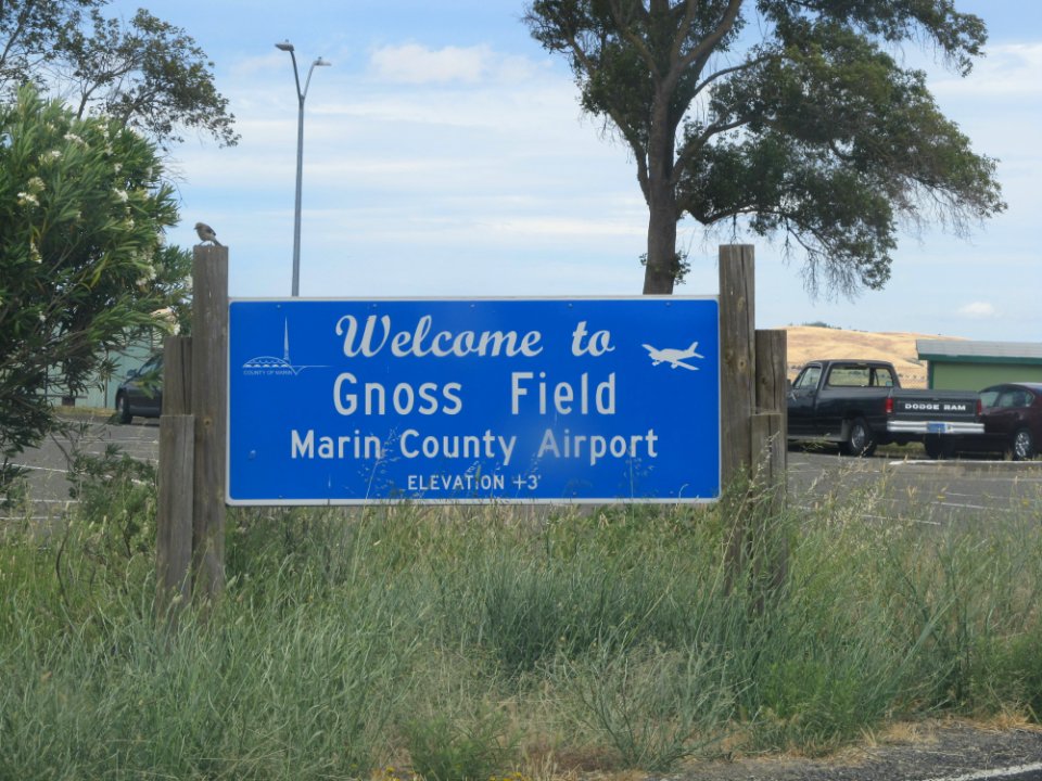 Marin County Airport sign