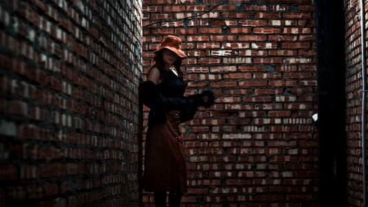 Beautiful brick lady photo