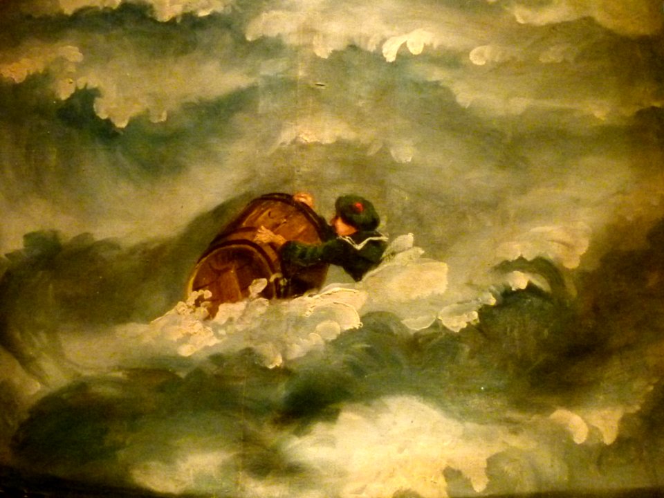 Marin dans la tempête - décor de manège - détail