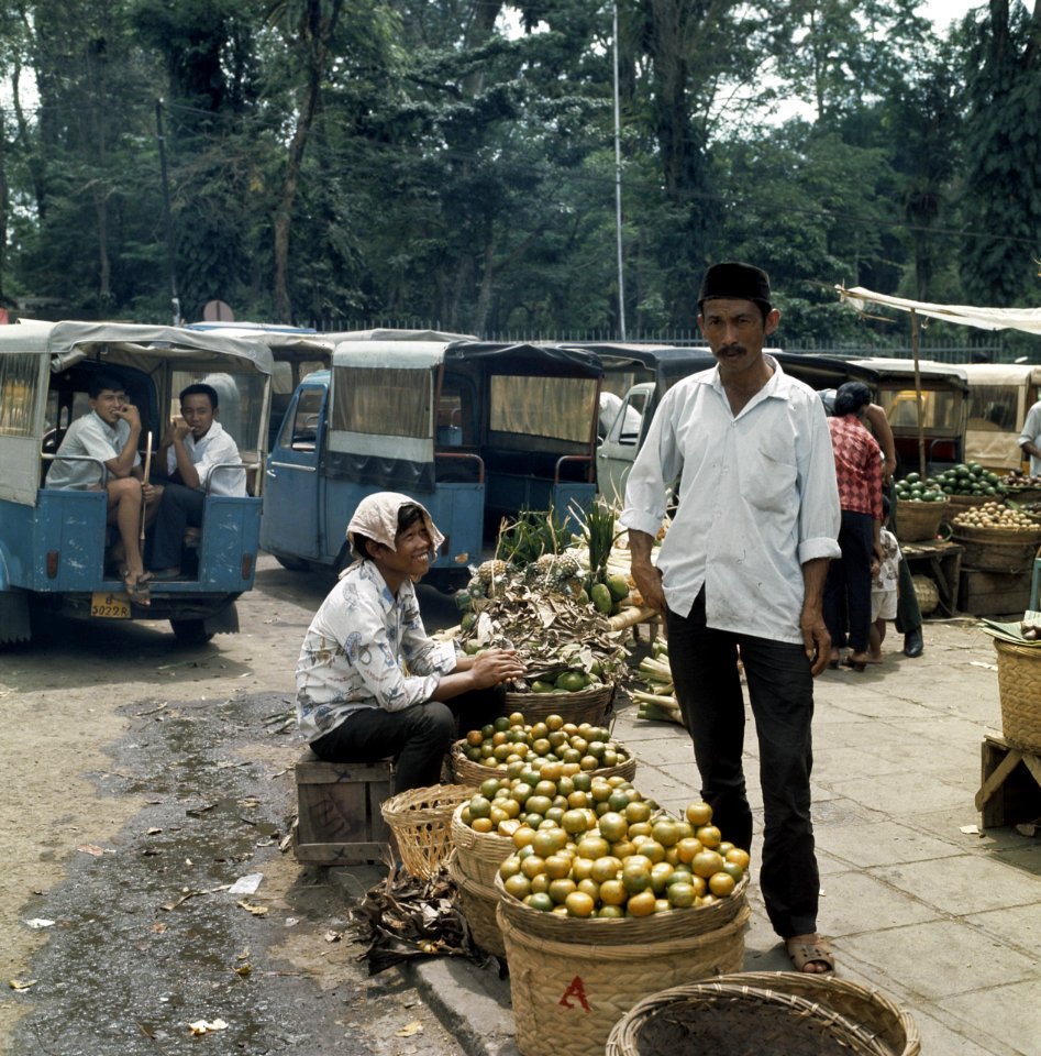 Marktkoopman met sinaasappels, Bestanddeelnr 254-9118