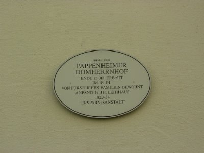 Marktplatz 5 Eichstätt -Infotafel