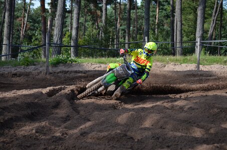 Motocross kawasaki sand