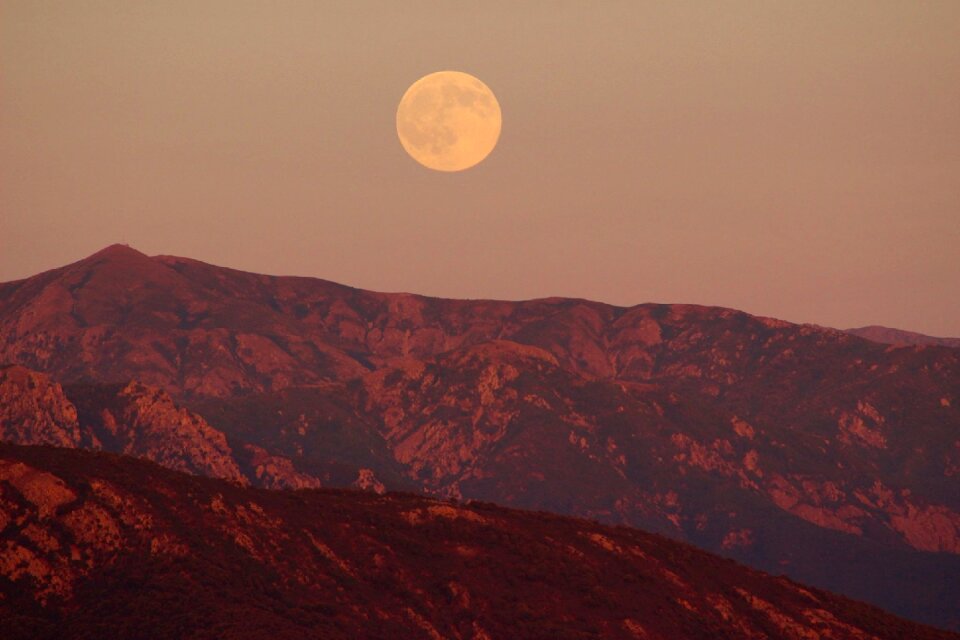 Full moon planet landscape