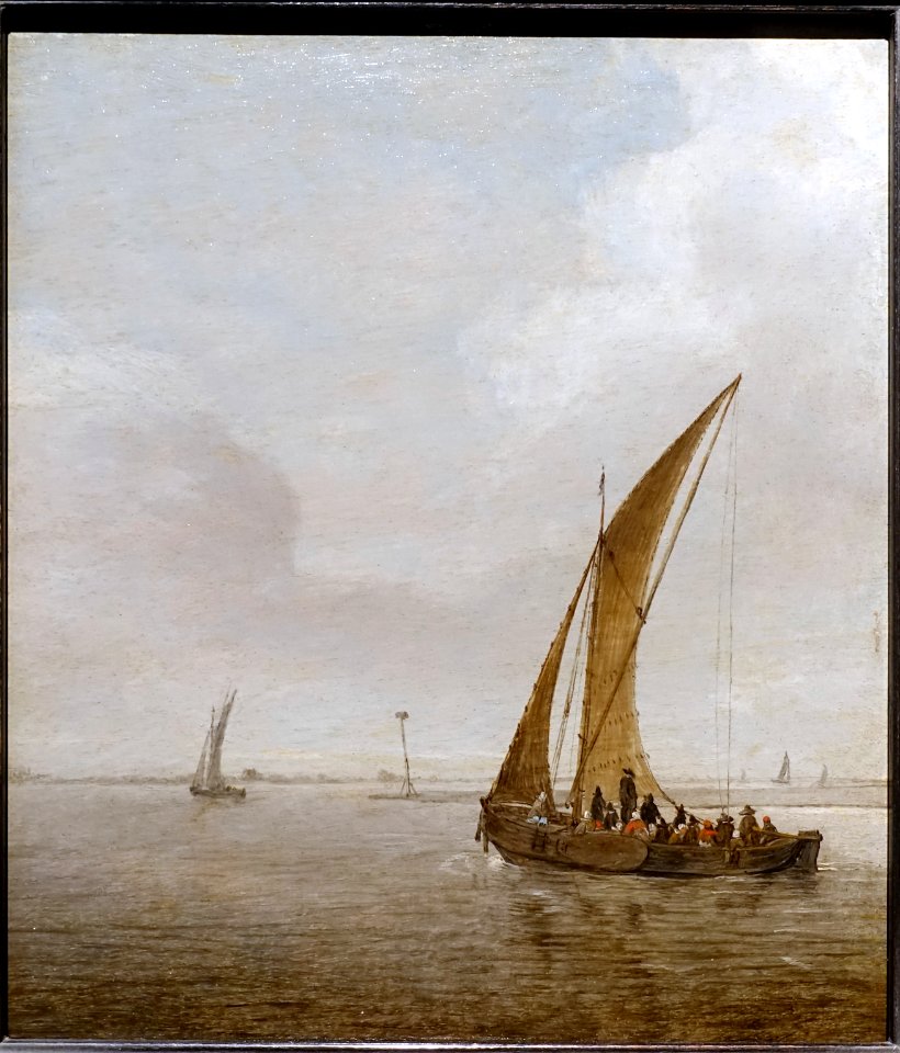 Marine, attributed to Willem van de Velde the younger, undated, oil on wood - Villa Vauban - Luxembourg City - DSC06548