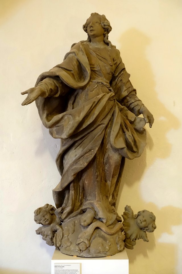 Maria Immaculata by Ferdinand Tietz, c. 1740-1745 - Mainfränkisches Museum - Würzburg, Germany - DSC04442
