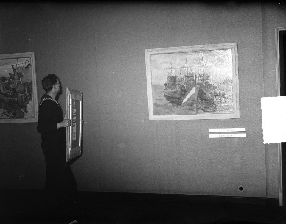 Marinetentoonstelling in Stedelijk Museum, Bestanddeelnr 904-5036