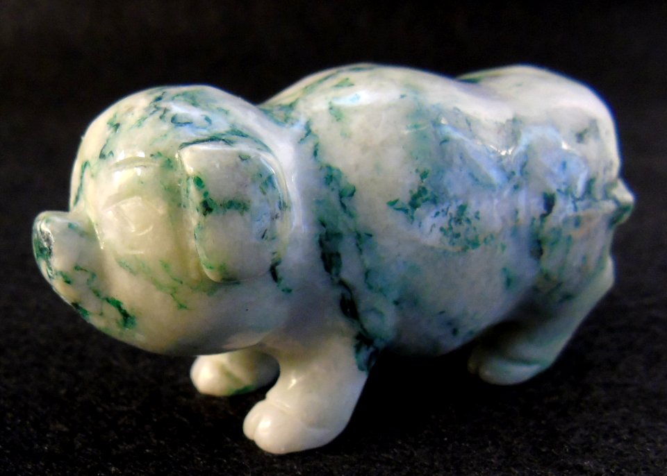 Mariposite Carving of a Pig