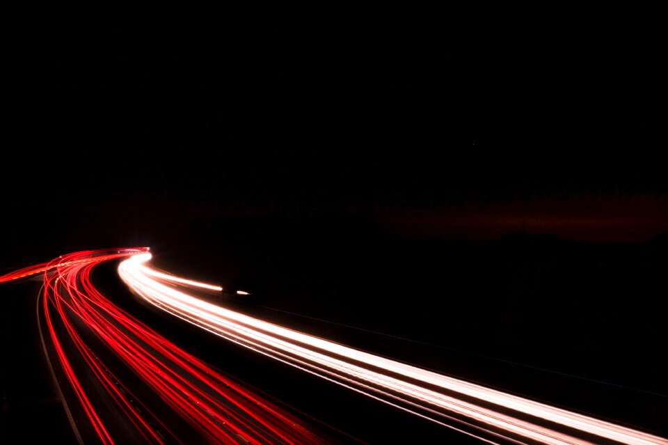 Dark black red white